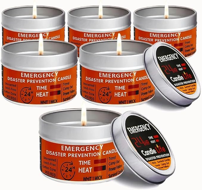 Velas de larga duración para emergencias